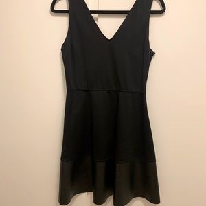 NWT Little Black Dress with faux leather panel- Large